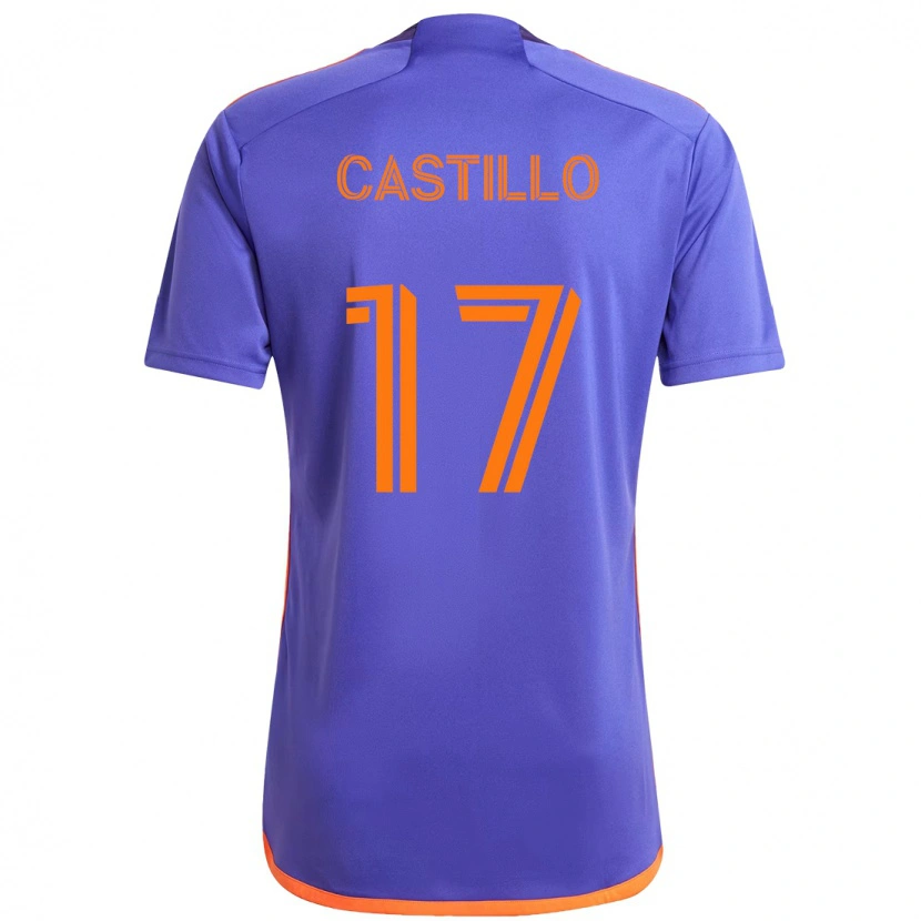 Danxen Mænd Joyner Castillo #17 Orange Hvid Udebane Spillertrøjer 2025/26 Trøje T-Shirt