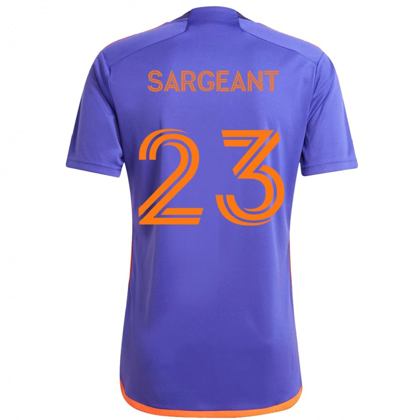 Danxen Mænd Kieran Sargeant #23 Orange Hvid Udebane Spillertrøjer 2025/26 Trøje T-Shirt