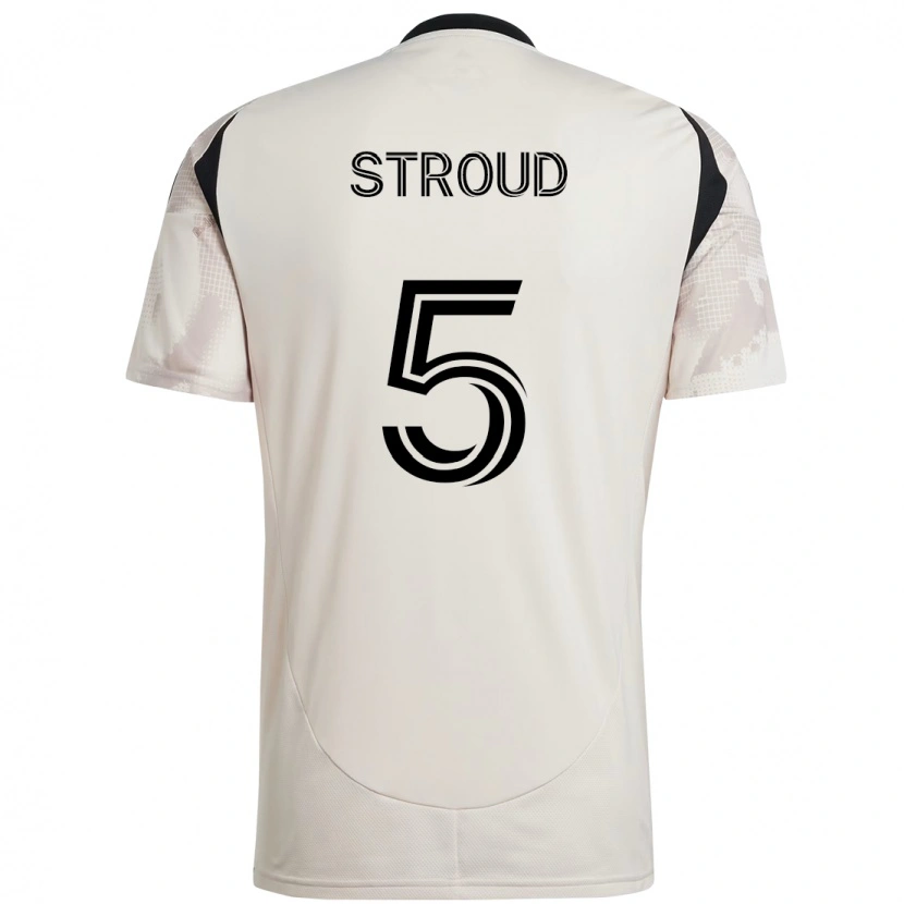 Danxen Mænd Peter Stroud #5 Rød Sort Udebane Spillertrøjer 2025/26 Trøje T-Shirt