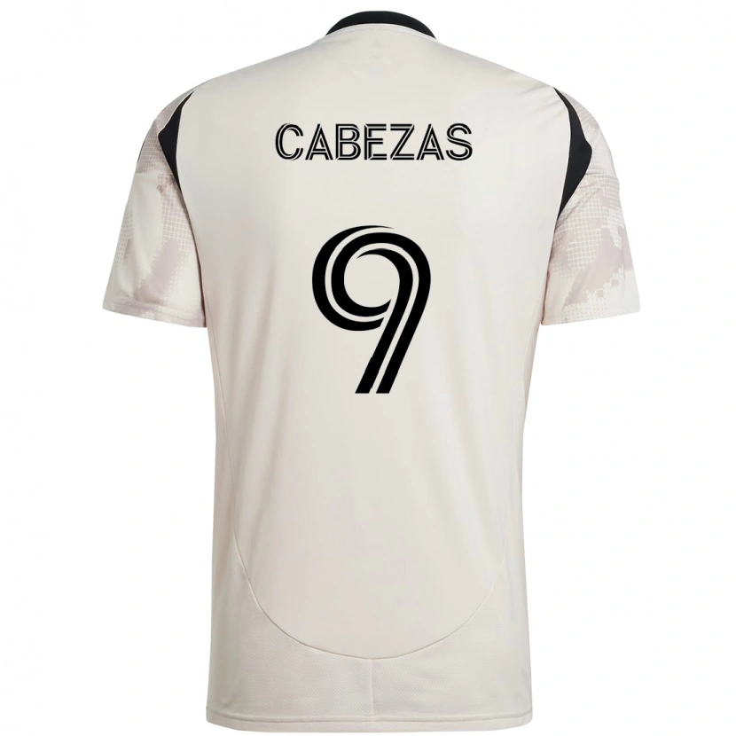 Danxen Mænd Jorge Cabezas #9 Rød Sort Udebane Spillertrøjer 2025/26 Trøje T-Shirt