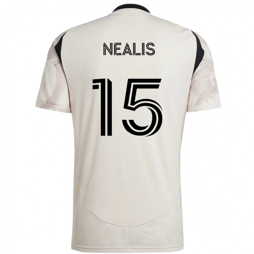 Danxen Mænd Sean Nealis #15 Rød Sort Udebane Spillertrøjer 2025/26 Trøje T-Shirt