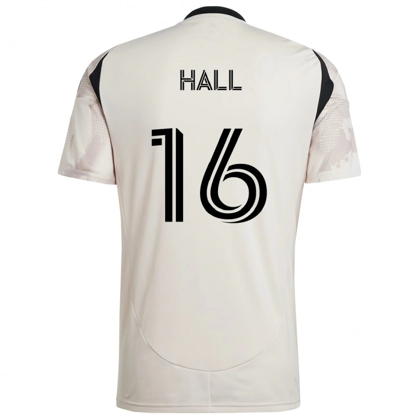 Danxen Mænd Julian Hall #16 Rød Sort Udebane Spillertrøjer 2025/26 Trøje T-Shirt