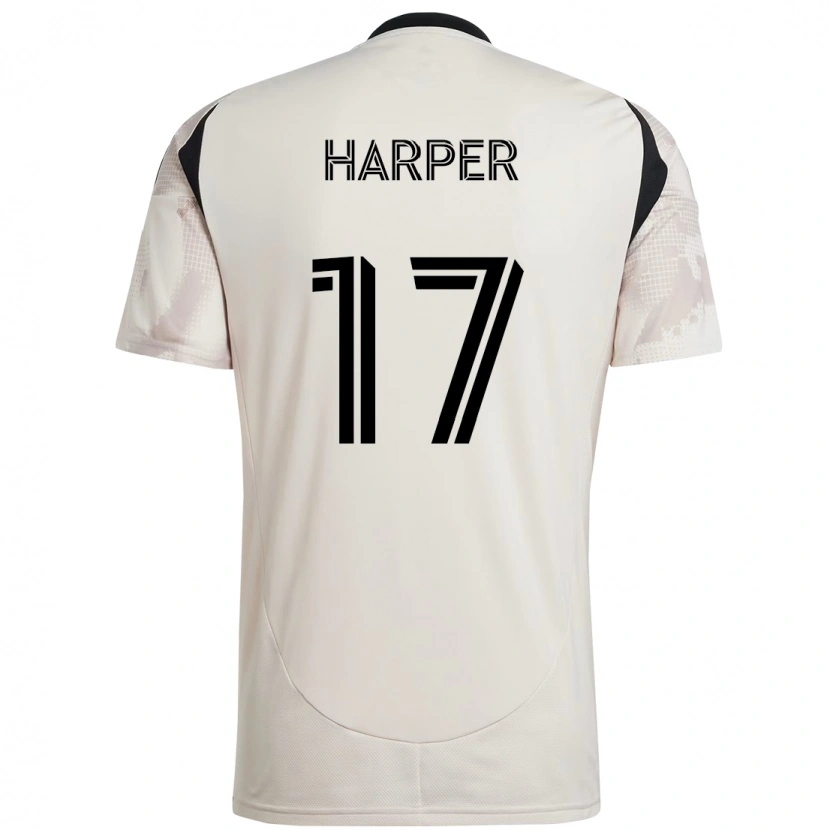 Danxen Mænd Cameron Harper #17 Rød Sort Udebane Spillertrøjer 2025/26 Trøje T-Shirt