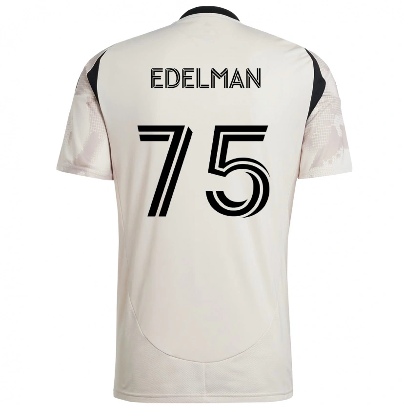 Danxen Mænd Daniel Edelman #75 Rød Sort Udebane Spillertrøjer 2025/26 Trøje T-Shirt