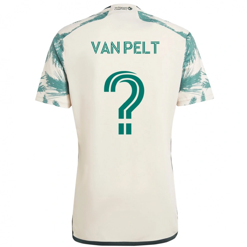Danxen Mænd Kennan Van Pelt #0 Sort Brun Udebane Spillertrøjer 2025/26 Trøje T-Shirt