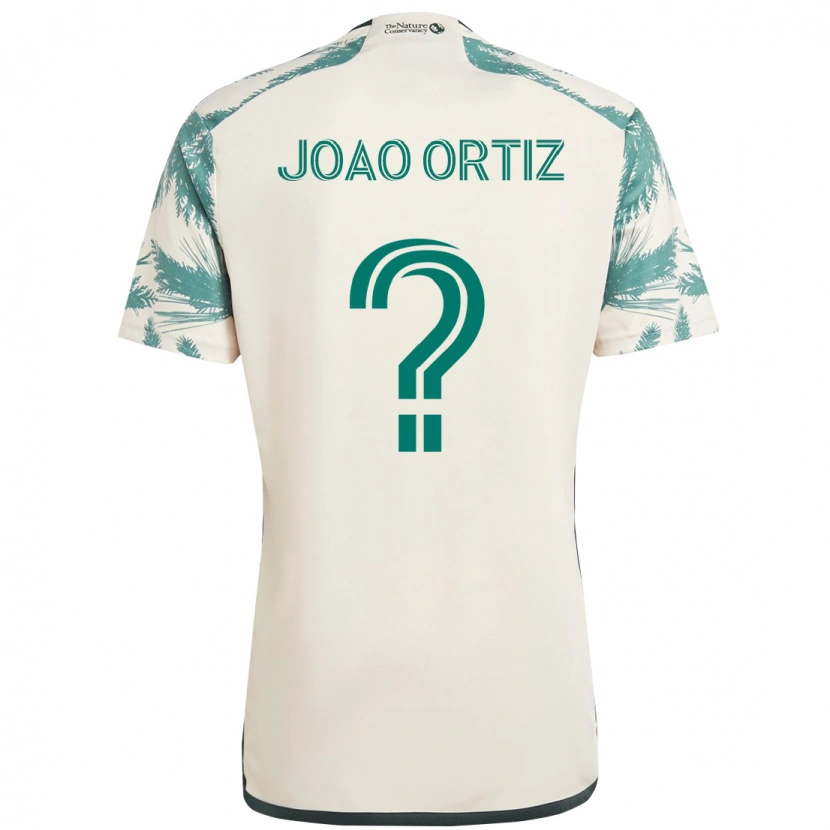 Danxen Mænd Joao Ortiz #0 Sort Brun Udebane Spillertrøjer 2025/26 Trøje T-Shirt