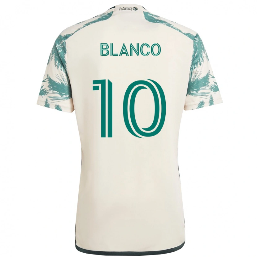 Danxen Mænd Sebastián Blanco #10 Sort Brun Udebane Spillertrøjer 2025/26 Trøje T-Shirt