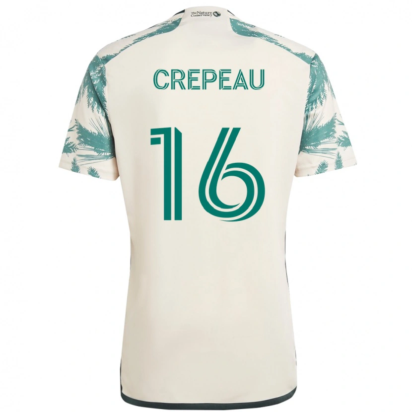 Danxen Mænd Maxime Crépeau #16 Sort Brun Udebane Spillertrøjer 2025/26 Trøje T-Shirt
