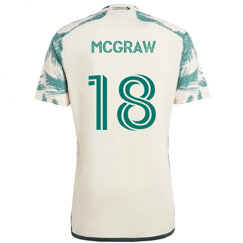 Danxen Mænd Zac Mcgraw #18 Sort Brun Udebane Spillertrøjer 2025/26 Trøje T-Shirt