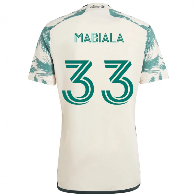 Danxen Mænd Larrys Mabiala #33 Sort Brun Udebane Spillertrøjer 2025/26 Trøje T-Shirt