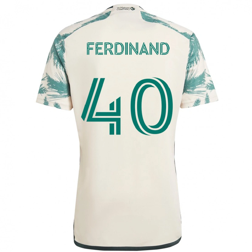 Danxen Mænd Keesean Ferdinand #40 Sort Brun Udebane Spillertrøjer 2025/26 Trøje T-Shirt