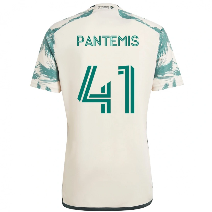 Danxen Mænd James Pantemis #41 Sort Brun Udebane Spillertrøjer 2025/26 Trøje T-Shirt