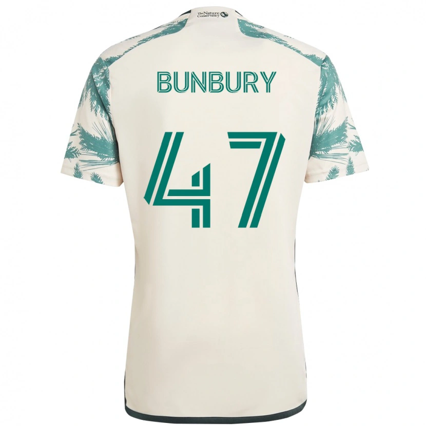Danxen Mænd Mataeo Bunbury #47 Sort Brun Udebane Spillertrøjer 2025/26 Trøje T-Shirt