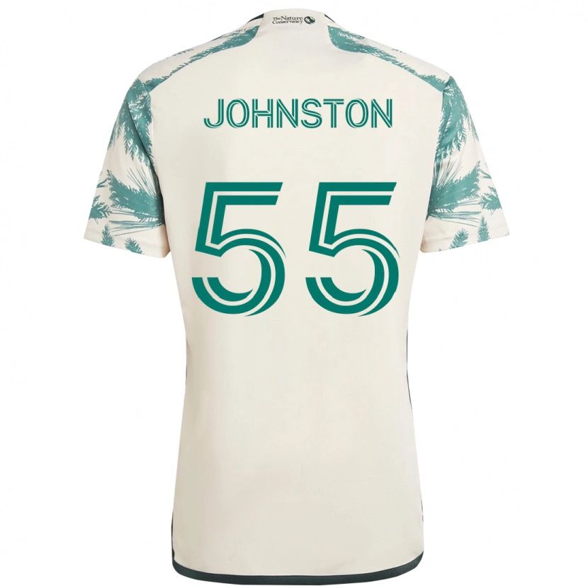 Danxen Mænd Malcolm Johnston #55 Sort Brun Udebane Spillertrøjer 2025/26 Trøje T-Shirt