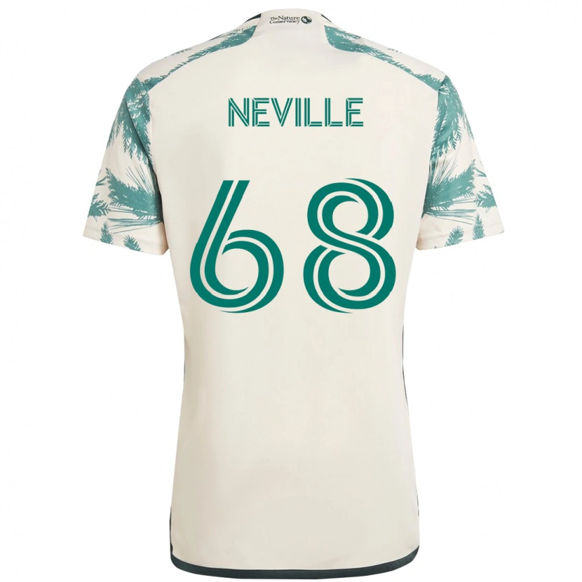 Danxen Mænd Harvey Neville #68 Sort Brun Udebane Spillertrøjer 2025/26 Trøje T-Shirt