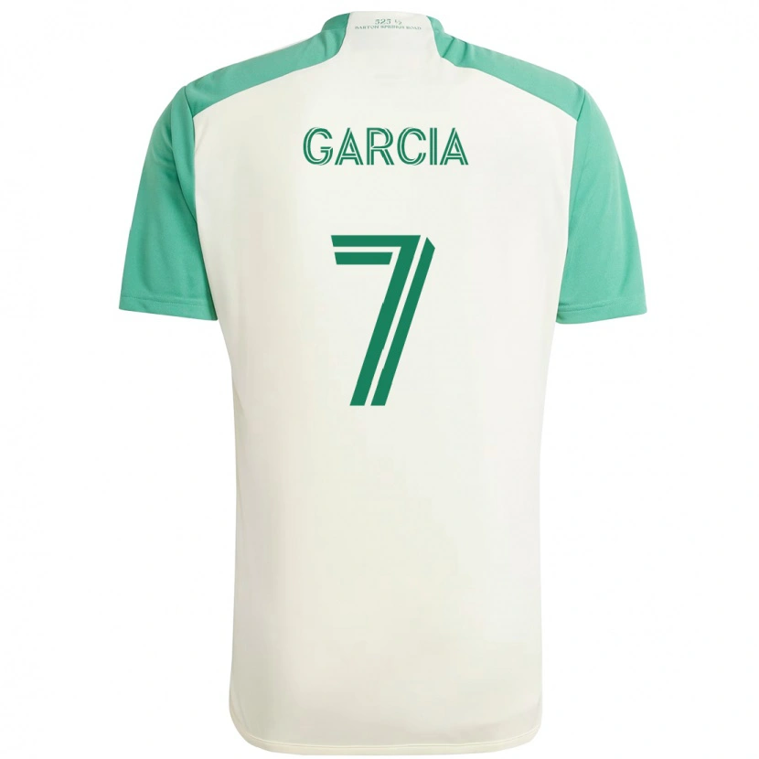 Danxen Mænd Anthony García #7 Grøn Sort Udebane Spillertrøjer 2025/26 Trøje T-Shirt