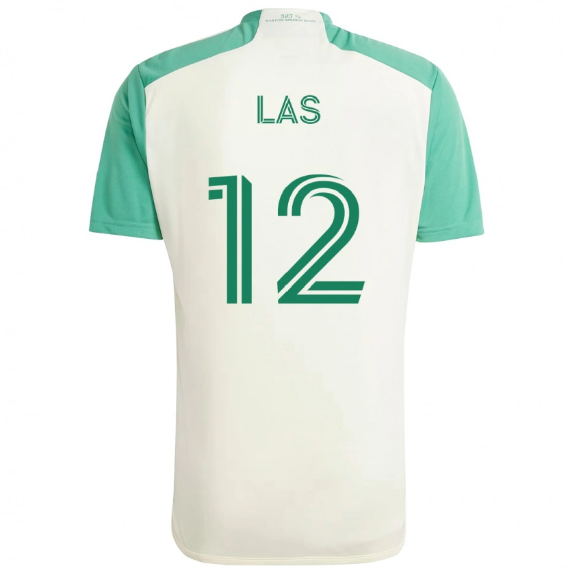 Danxen Mænd Damian Las #12 Grøn Sort Udebane Spillertrøjer 2025/26 Trøje T-Shirt