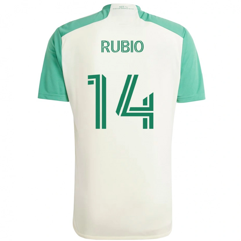 Danxen Mænd Diego Rubio #14 Grøn Sort Udebane Spillertrøjer 2025/26 Trøje T-Shirt