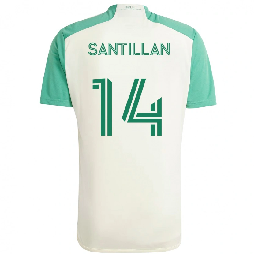 Danxen Mænd Jonathan Santillan #14 Grøn Sort Udebane Spillertrøjer 2025/26 Trøje T-Shirt