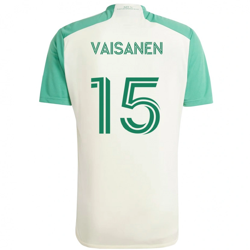 Danxen Mænd Leo Väisänen #15 Grøn Sort Udebane Spillertrøjer 2025/26 Trøje T-Shirt