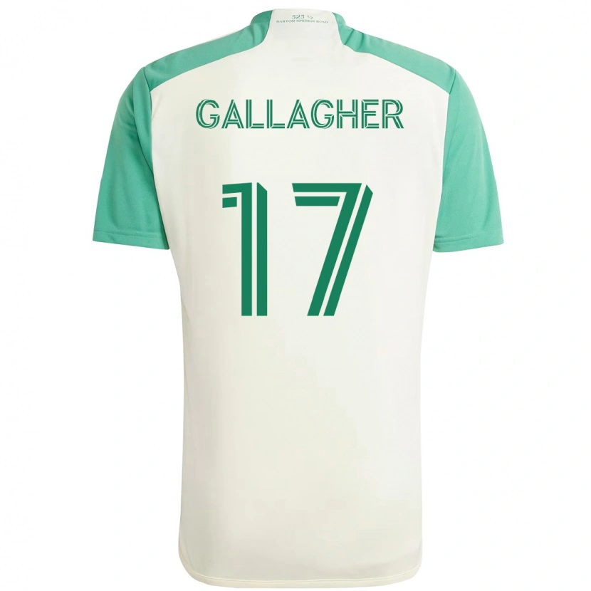 Danxen Mænd Jon Gallagher #17 Grøn Sort Udebane Spillertrøjer 2025/26 Trøje T-Shirt