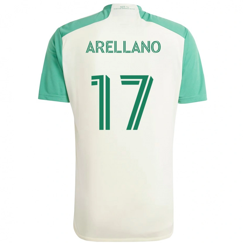 Danxen Mænd Bryan Arellano #17 Grøn Sort Udebane Spillertrøjer 2025/26 Trøje T-Shirt