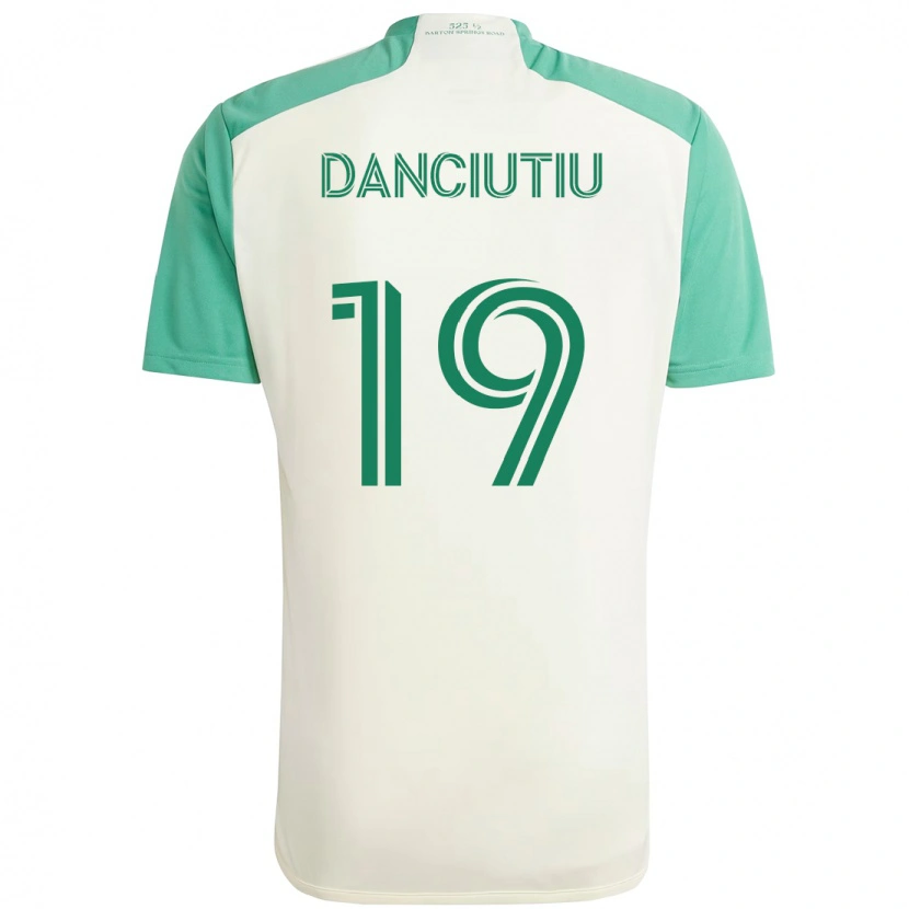 Danxen Mænd Vlad Dănciuțiu #19 Grøn Sort Udebane Spillertrøjer 2025/26 Trøje T-Shirt