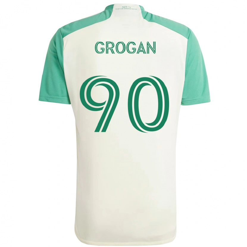 Danxen Mænd Peter Grogan #90 Grøn Sort Udebane Spillertrøjer 2025/26 Trøje T-Shirt