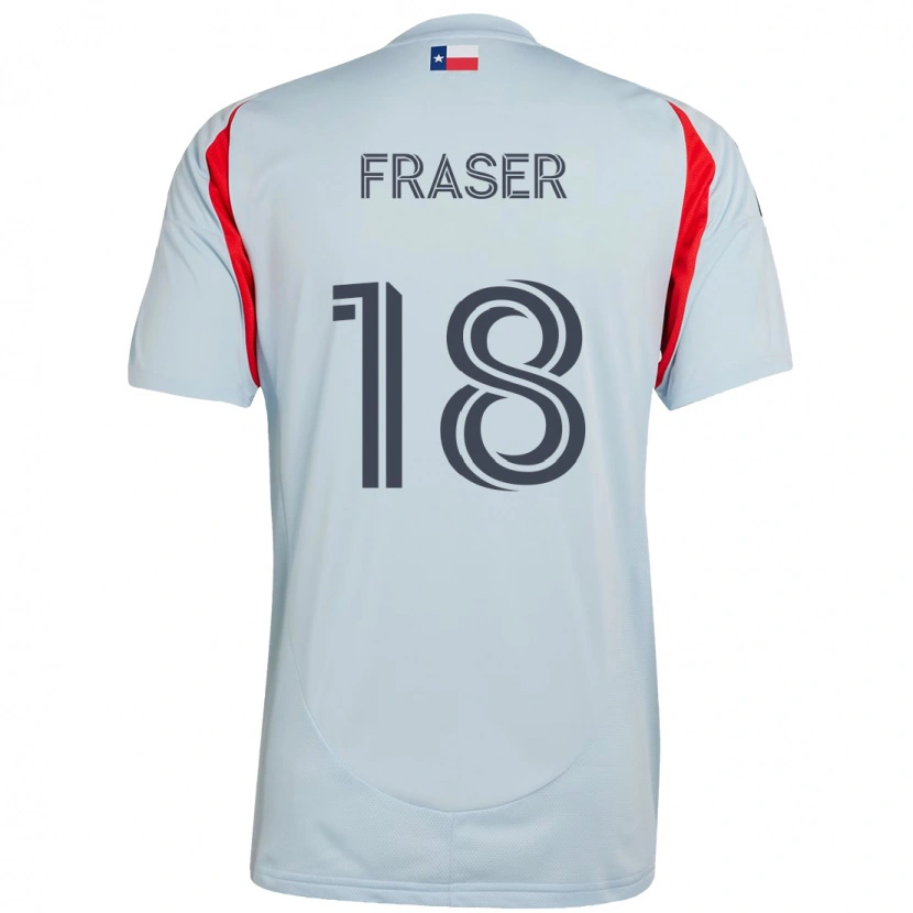 Danxen Mænd Liam Fraser #18 Rød Marineblå Udebane Spillertrøjer 2025/26 Trøje T-Shirt