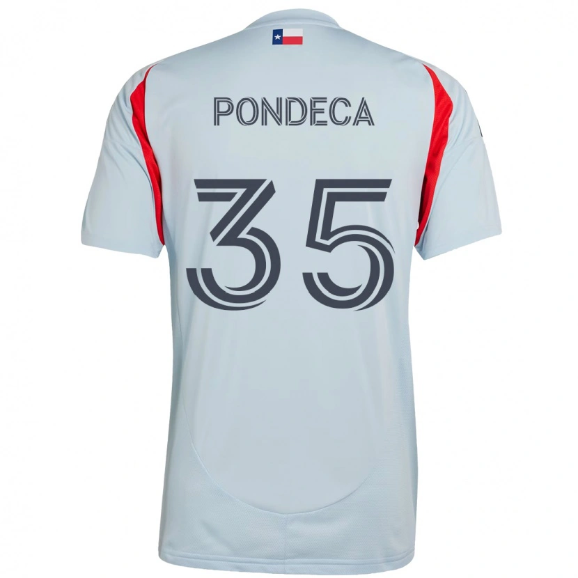 Danxen Mænd Tomas Pondeca #35 Rød Marineblå Udebane Spillertrøjer 2025/26 Trøje T-Shirt