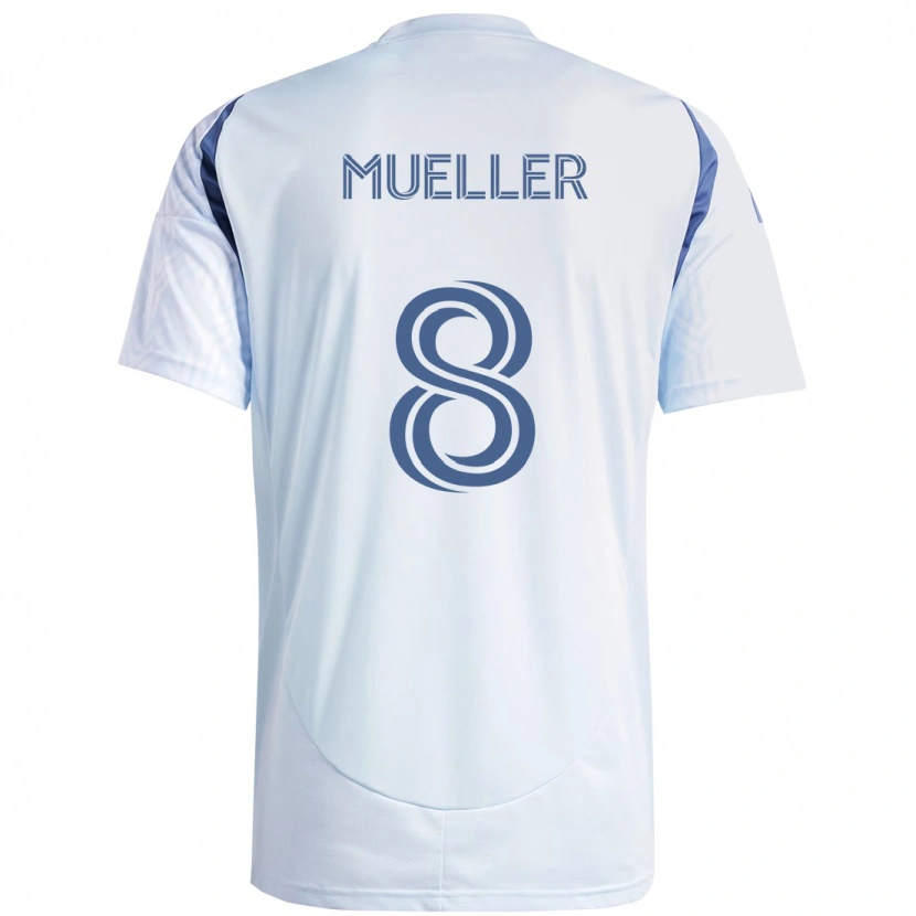 Danxen Mænd Chris Mueller #8 Rød Hvid Udebane Spillertrøjer 2025/26 Trøje T-Shirt