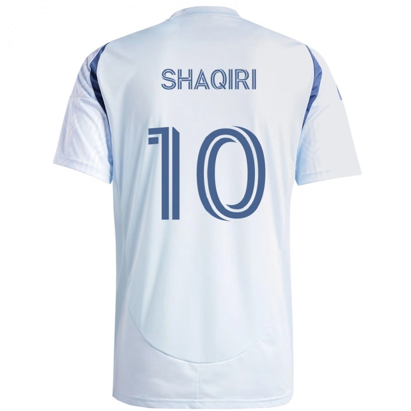 Danxen Mænd Xherdan Shaqiri #10 Rød Hvid Udebane Spillertrøjer 2025/26 Trøje T-Shirt