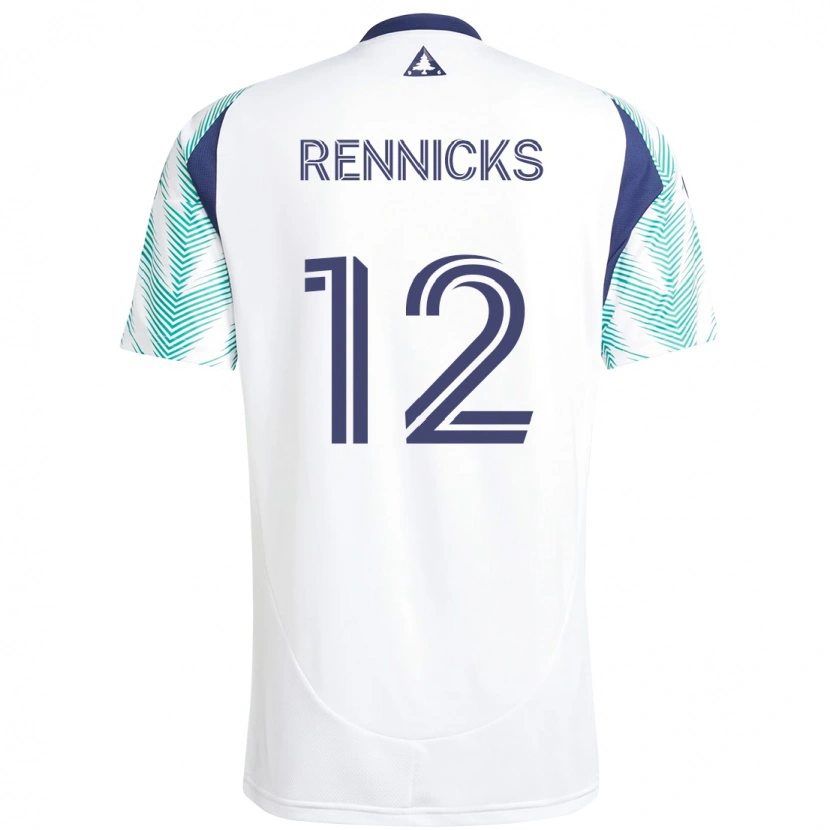 Danxen Mænd Justin Rennicks #12 Blå Rød Udebane Spillertrøjer 2025/26 Trøje T-Shirt
