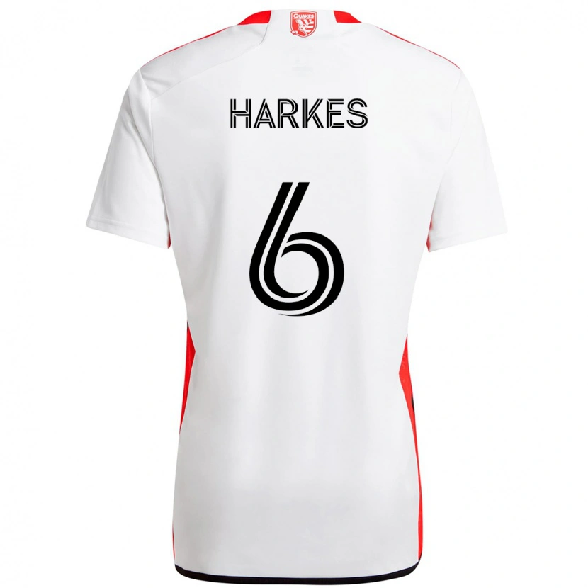 Danxen Mænd Ian Harkes #6 Sort Mørkeblå Udebane Spillertrøjer 2025/26 Trøje T-Shirt