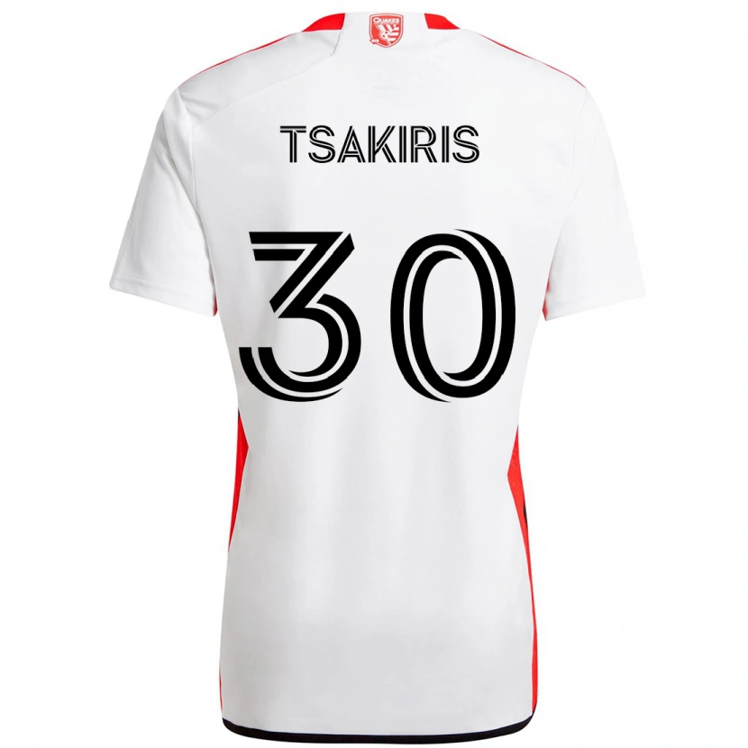 Danxen Mænd Niko Tsakiris #30 Sort Mørkeblå Udebane Spillertrøjer 2025/26 Trøje T-Shirt