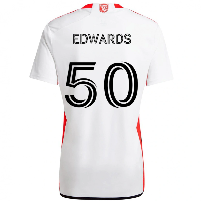 Danxen Mænd Aaron Edwards #50 Sort Mørkeblå Udebane Spillertrøjer 2025/26 Trøje T-Shirt