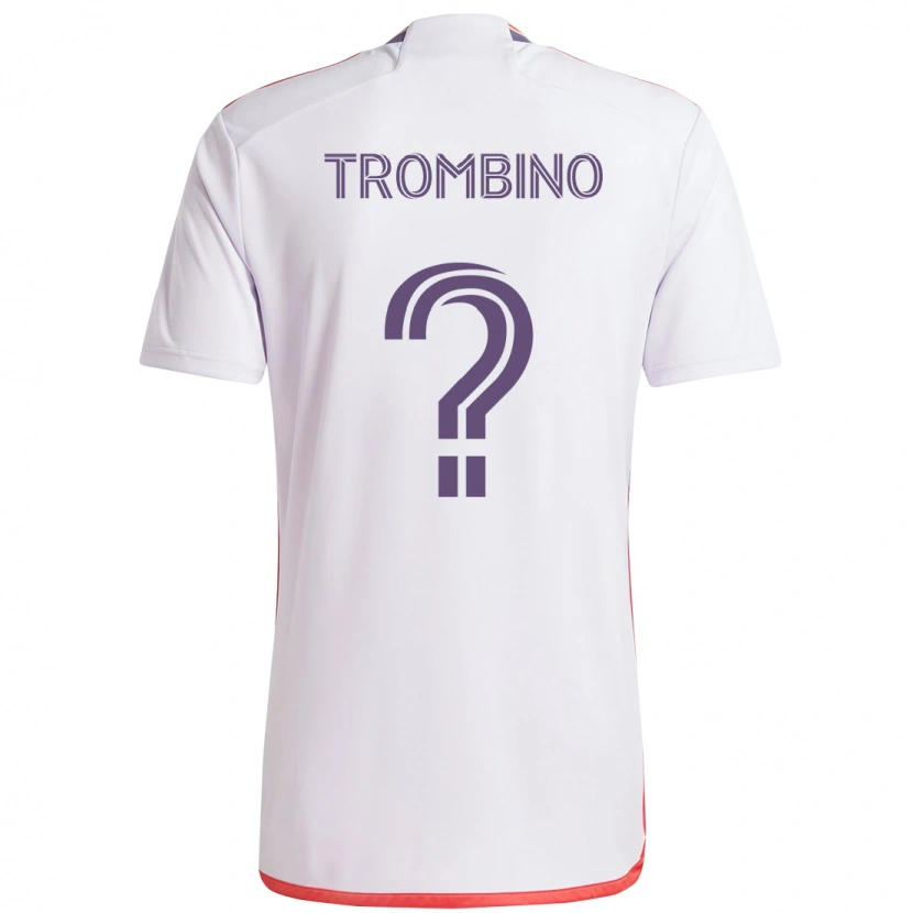 Danxen Mænd Caleb Trombino #0 Lilla Hvid Udebane Spillertrøjer 2025/26 Trøje T-Shirt