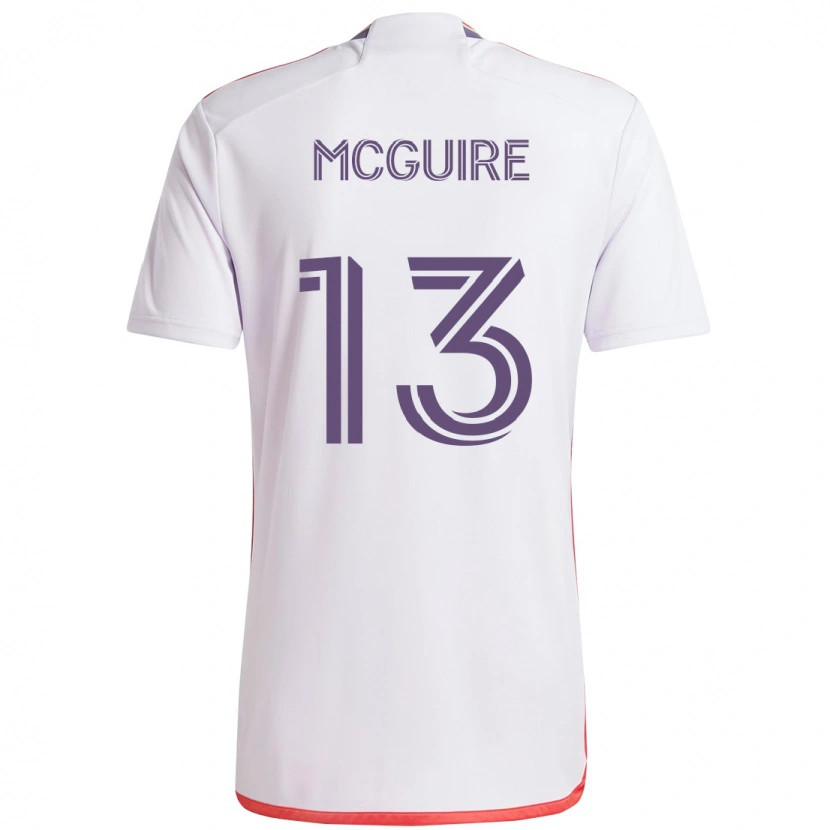 Danxen Mænd Duncan Mcguire #13 Lilla Hvid Udebane Spillertrøjer 2025/26 Trøje T-Shirt