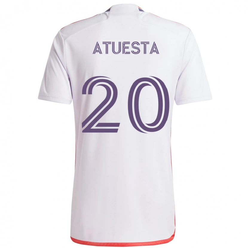 Danxen Mænd Eduard Atuesta #20 Lilla Hvid Udebane Spillertrøjer 2025/26 Trøje T-Shirt