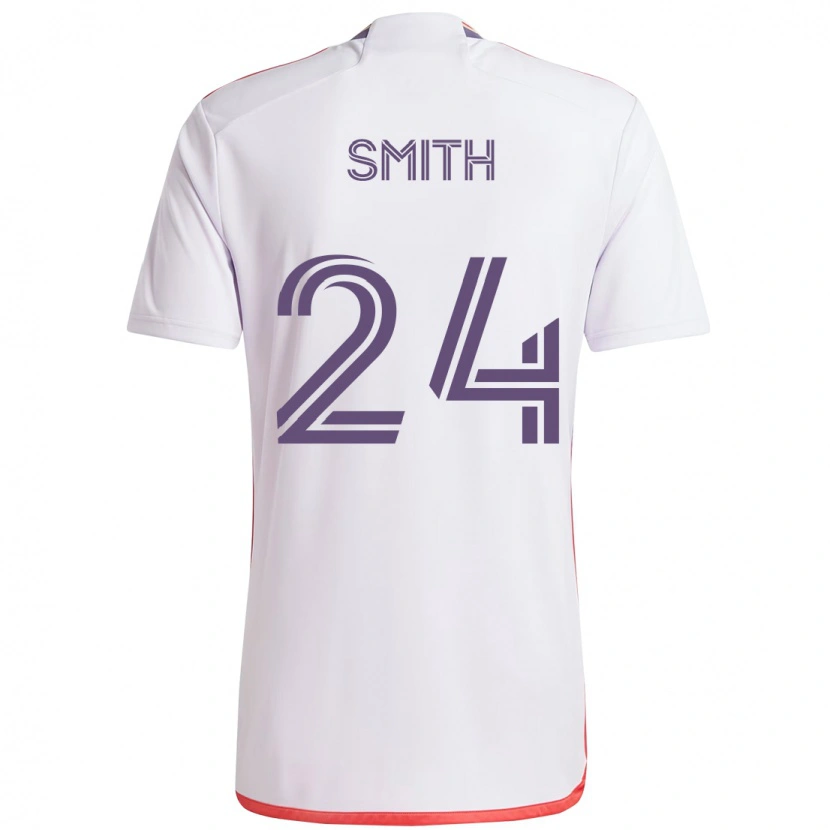 Danxen Mænd Kyle Smith #24 Lilla Hvid Udebane Spillertrøjer 2025/26 Trøje T-Shirt