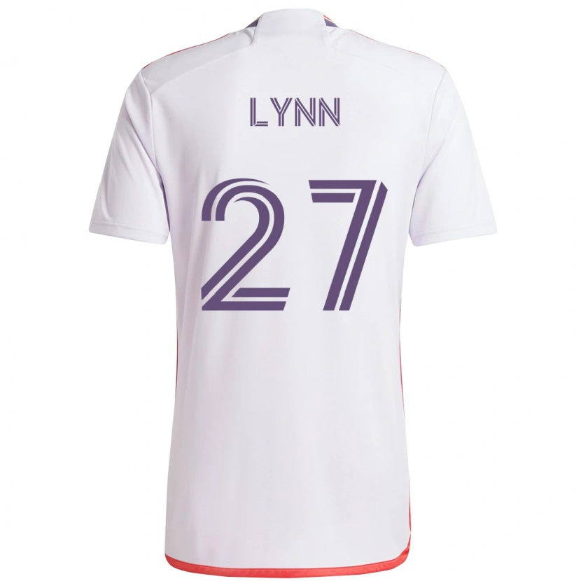 Danxen Mænd Jack Lynn #27 Lilla Hvid Udebane Spillertrøjer 2025/26 Trøje T-Shirt
