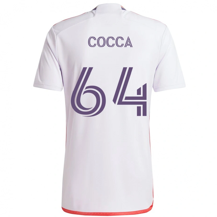Danxen Mænd Manuel Cocca #64 Lilla Hvid Udebane Spillertrøjer 2025/26 Trøje T-Shirt