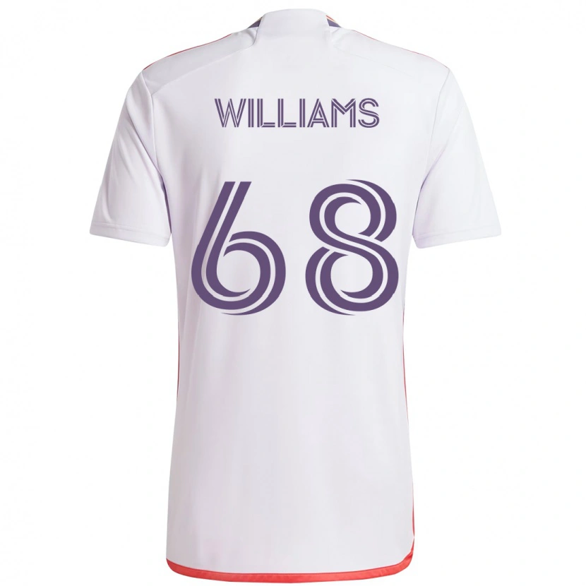 Danxen Mænd Thomas Williams #68 Lilla Hvid Udebane Spillertrøjer 2025/26 Trøje T-Shirt