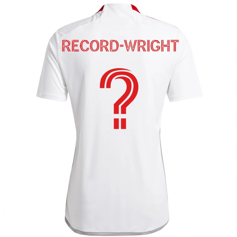 Danxen Mænd Kemari Record-Wright #0 Rød Hvid Udebane Spillertrøjer 2025/26 Trøje T-Shirt