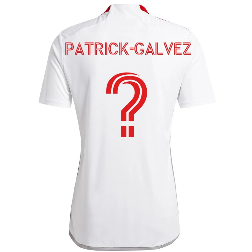 Danxen Mænd Pablo Patrick-Galvez #0 Rød Hvid Udebane Spillertrøjer 2025/26 Trøje T-Shirt