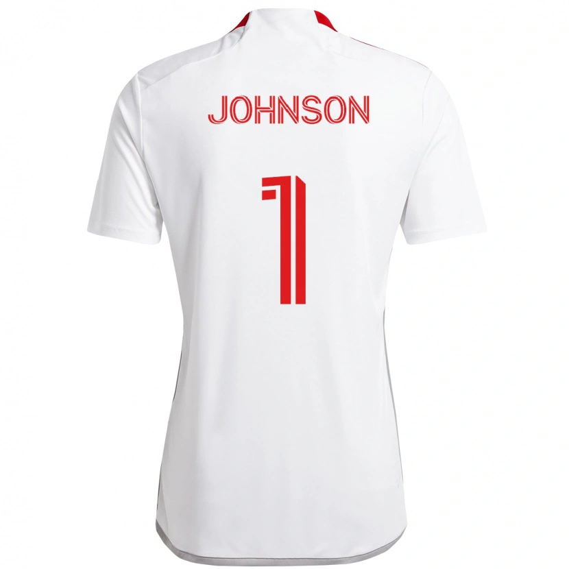 Danxen Mænd Sean Johnson #1 Rød Hvid Udebane Spillertrøjer 2025/26 Trøje T-Shirt