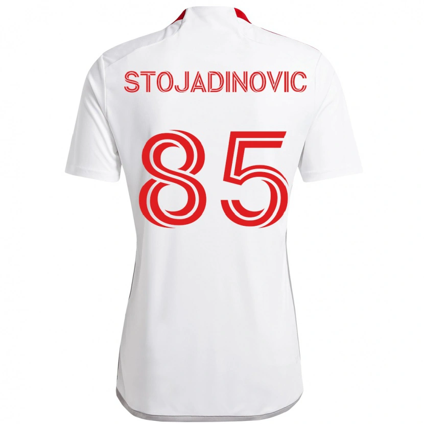 Danxen Mænd Marko Stojadinovic #85 Rød Hvid Udebane Spillertrøjer 2025/26 Trøje T-Shirt