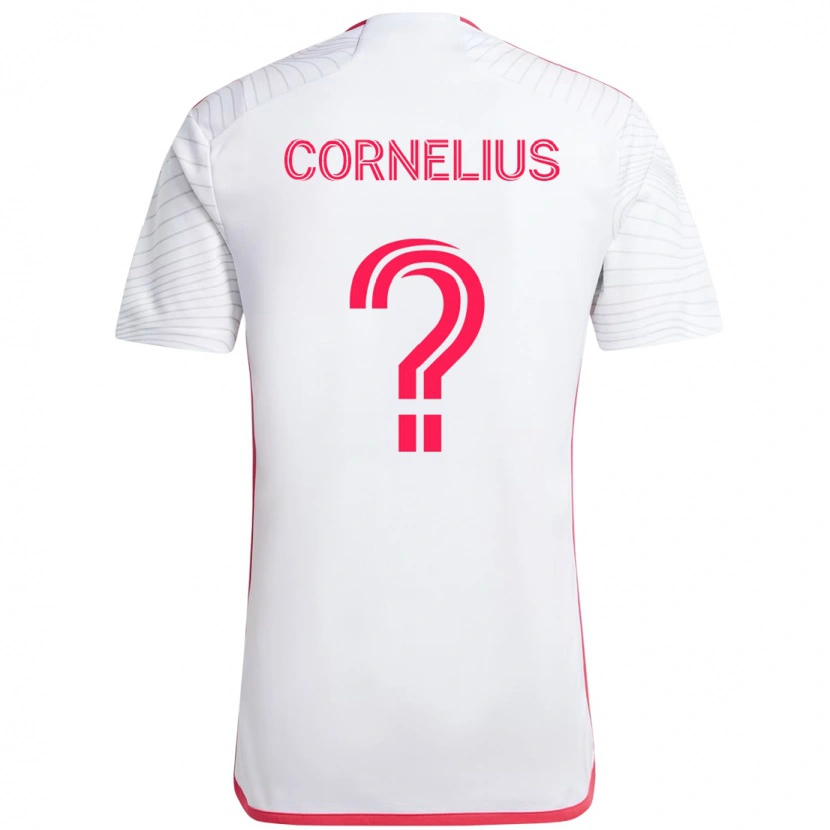 Danxen Mænd Lorenzo Cornelius #0 Magenta Hvid Udebane Spillertrøjer 2025/26 Trøje T-Shirt