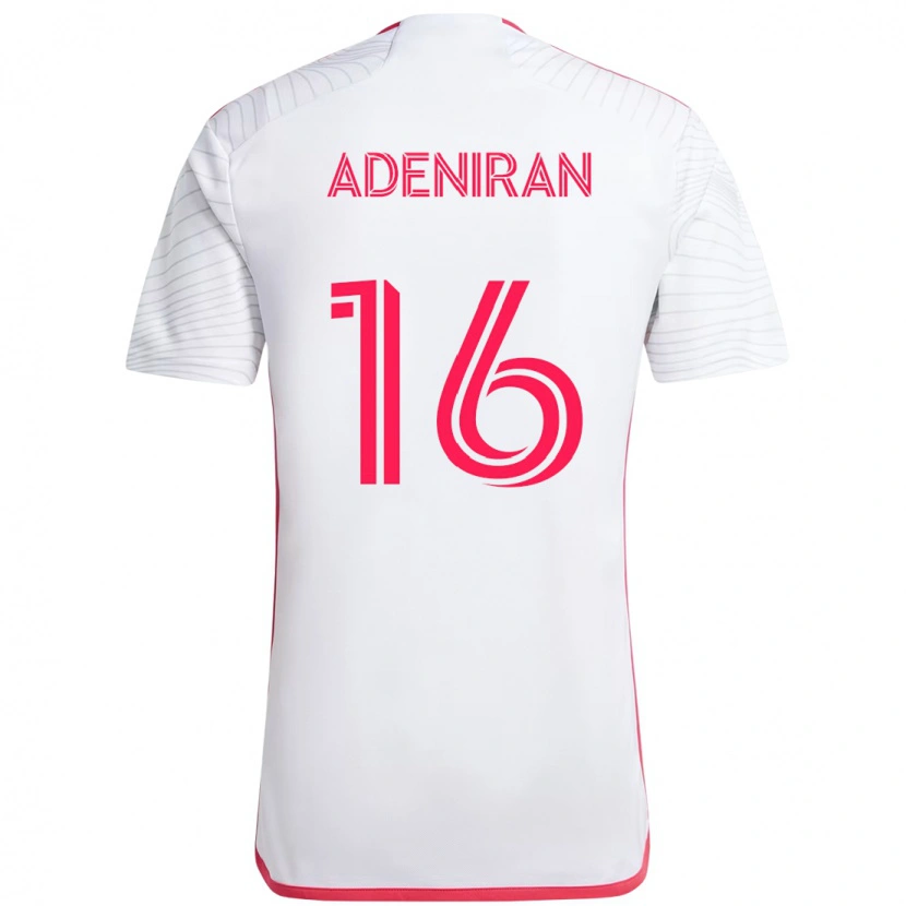 Danxen Mænd Samuel Adeniran #16 Magenta Hvid Udebane Spillertrøjer 2025/26 Trøje T-Shirt