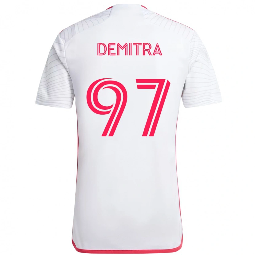 Danxen Mænd Lucas Demitra #97 Magenta Hvid Udebane Spillertrøjer 2025/26 Trøje T-Shirt